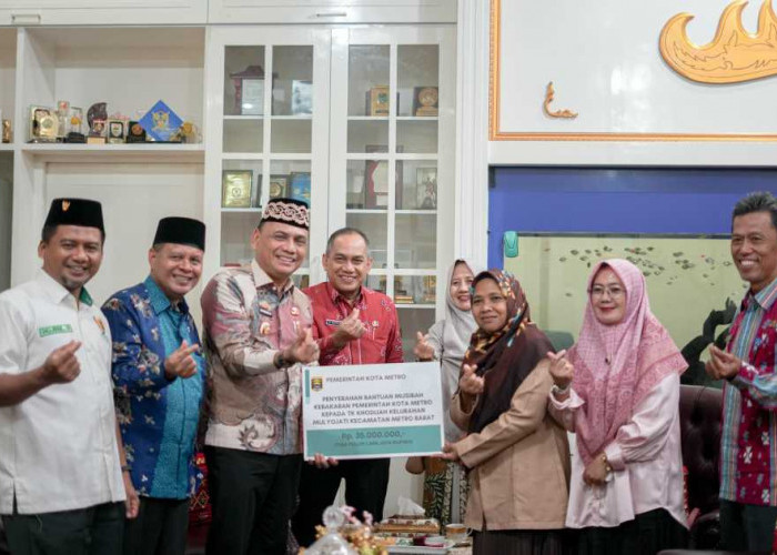 Pasca Kebakaran, TK Khodijah Dapat Bantuan Pemkot dan Baznas Metro