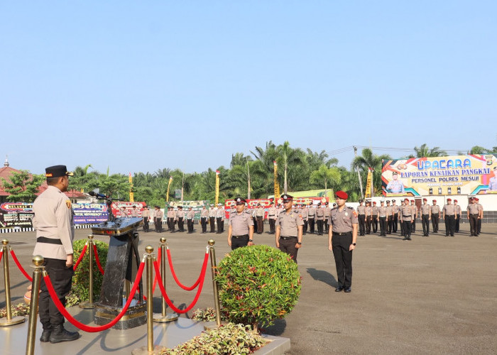 Kapolres Mesuji Pimpin Upacara Kenaikan Pangkat Periode 1 Juli 2026 