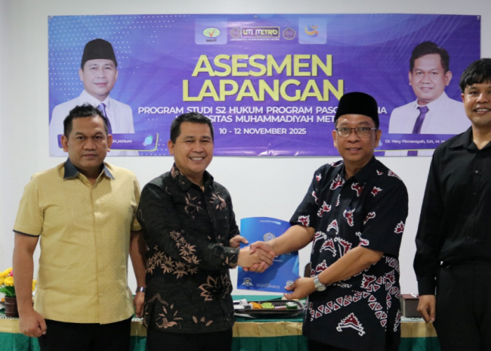 Asesmen Lapangan Program Studi Magister Hukum Pascasarjana UM Metro Berlangsung Lancar dan Penuh Keakraban