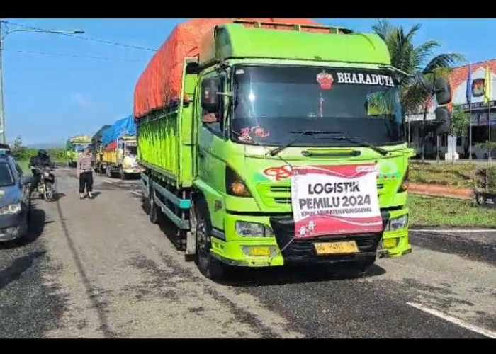 Polres Pringsewu Amankan Distribusi Logistik Pemilu Menuju Empat Kecamatan