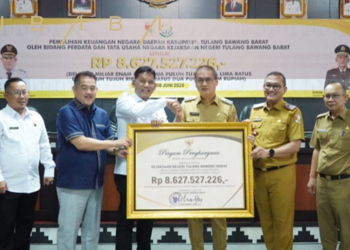 Pemkab Tubaba Terima Pemulihan Keuangan Negara Oleh Kejari