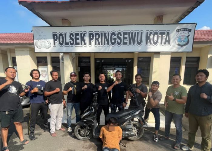 Sempat Buron, Pelaku Curanmor Dibekuk Tekan 308 Polres Pringsewu