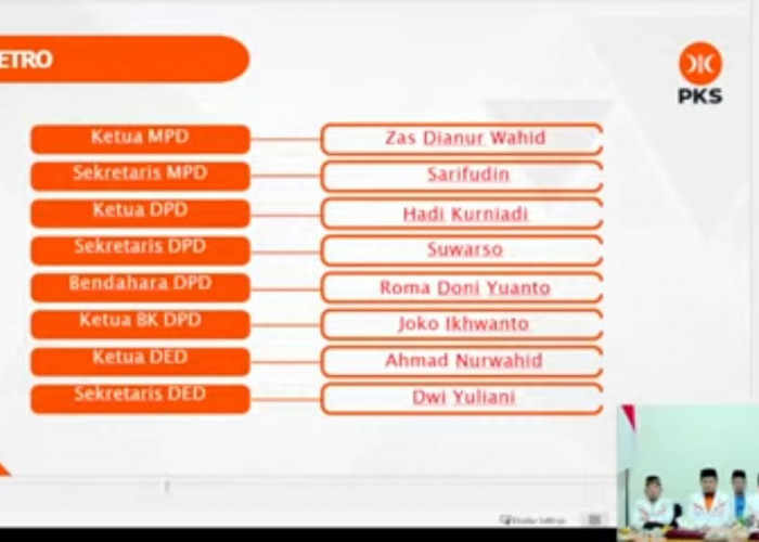 Duet Izeth dan Hadi Kurniadi Pimpin PKS Metro