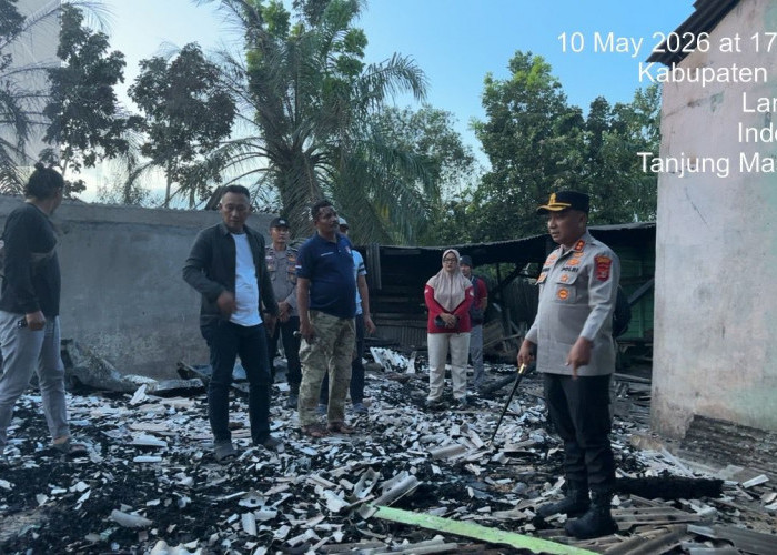 Tinjau Ponpes Nurul Jadid yang Dibakar, Kapolres Mesuji Imbau Warga Tak Terprovokasi