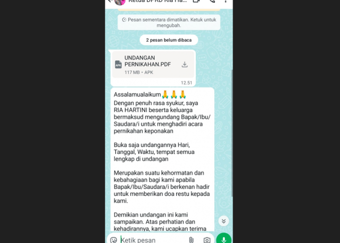 Waspada, Nomor Pribadi Ketua DPRD Kota Metro Diretas