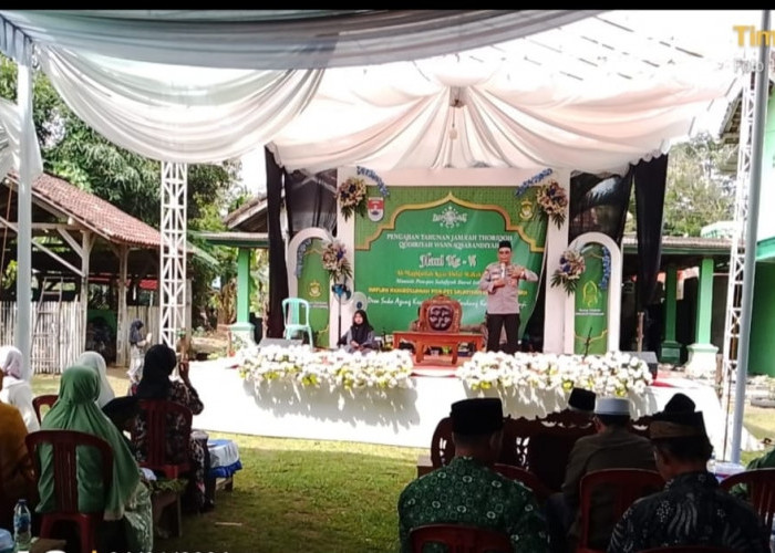 Hadiri Pengajian Tahunan Jemaah Thoriqoh Qodiriyah, Ini Pesan Kapolres Mesuji 