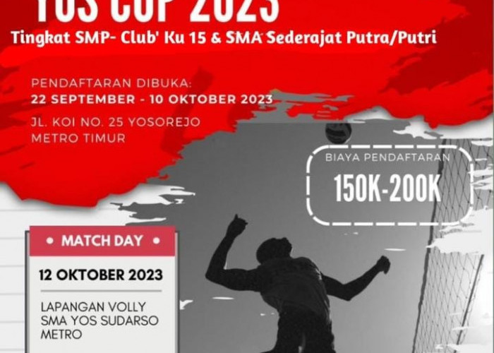 SMA Yos Sudarso Metro Adakan Volleyball Competition 2023, Catat Jadwalnya