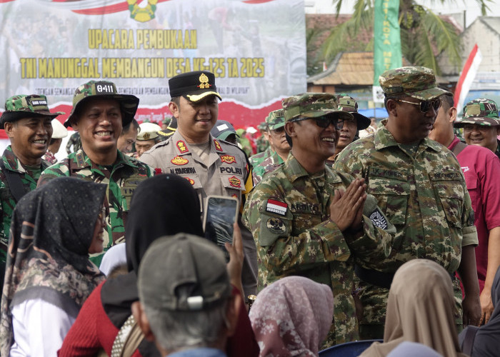 Bupati  Bersama Wakil Bupati Lampung Tengah Resmi Buka TMMD Ke-125 Tahun 2025 di Kampung Sukanegara