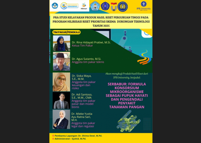 Dosen UM Metro Masuk Tim Pakar Kajian Hilirisasi Riset Nasional di IPB University