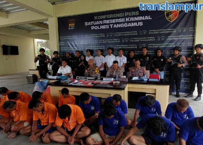 Gerak Cepat Basmi Judi, Polres Tanggamus Amankan 16 Tersangka dari 5 TKP