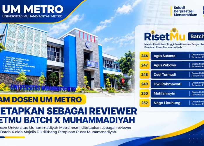 Enam Dosen UM Metro Terpilih Jadi Reviewer RisetMu Batch X