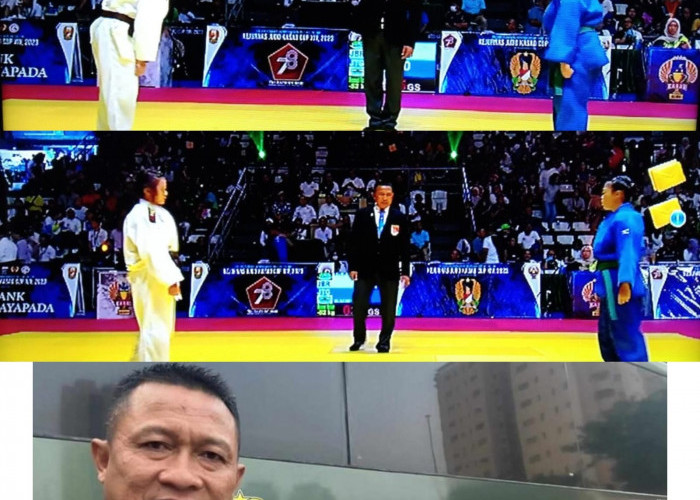 Wakapolres Mesuji Jadi Wasit  Kejurnas Judo Kasad Cup XIV 2023