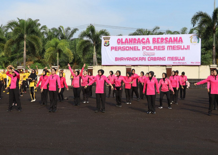 Polres Mesuji Ajak Personel dan Bhayangkari Olahraga Bersama