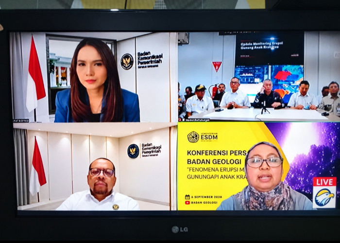 Konferensi Pers Daring: Erupsi Anak Krakatau Ganggu Penerbangan, Kementerian Terkait Siapkan Mitigasi