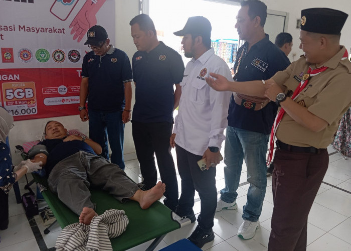 Karang Taruna Sukoharjo Bersama PWI Pringsewu Gelar Donor Darah dan Pemeriksaan Kesehatan Gratis