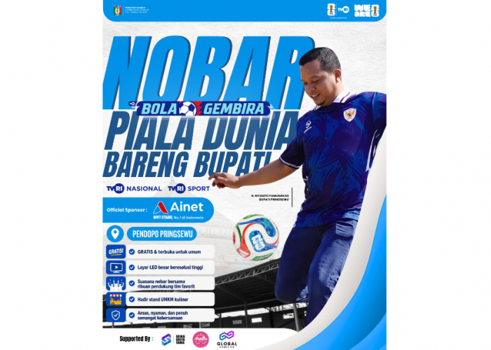 Bupati Pringsewu Ajak Masyarakat Nobar Piala Dunia 2026, Gratis dan Terbuka untuk Umum