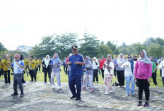 Jadi Pembina Apel dan Senam Bersama, Ini Pesan Plt. Bupati Lamteng I Komang Koheri
