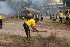 Polres Mesuji Gelar Aksi Bersih Masjid dan Tanam 15 Pohon Buah di Desa Rejo Binangun 
