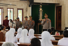 Sambangi Gereja Santo Yusup, Kapolres Pringsewu Ajak Jemaat Aktif Jaga Kamtibmas