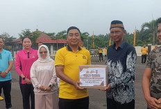 Gelar Olahraga Bersama Forkopimda, Polres Mesuji Salurkan 500 Paket Sembako Bansos