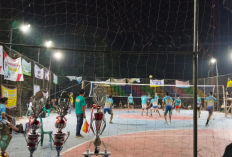 Semarak HUT RI ke-81, Pemdes Tirtalaga Gelar Open Tournament Bola Voli Putra
