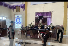 Pengamanan Ditingkatkan, Samapta Polres Mesuji Lakukan Sterilisasi di Gereja HKBP Simpang Pematang