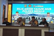 Polres Mesuji Gelar Siaran Pers Akhir Tahun 2025, Ini Rinciannya