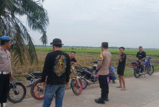 Aksi Balap Liar di Jalan Penangkis Arah Desa Pangkal Mas Dibubarkan Polsek Mesuji Timur