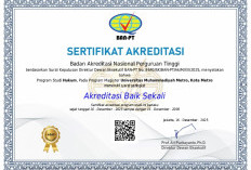 Program Studi Magister Hukum UM Metro Raih Akreditasi 'Baik Sekali' dari BAN-PT