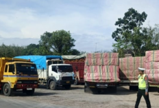 Kapolres Mesuji Bersama Kasat Lantas Lakukan Pengantungan Kendaraan Sumbu 3