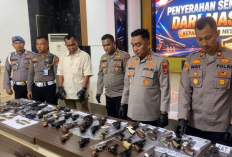 Polres Mesuji Amankan 80 Senpira dan 85 Amunisi Hasil Penyerahan Sukarela Masyarakat Selama Dua Pekan