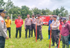 Tingkatkan Kesiapan, Polres Mesuji dan PT SIP Gelar Apel Pencegahan Karhutla 